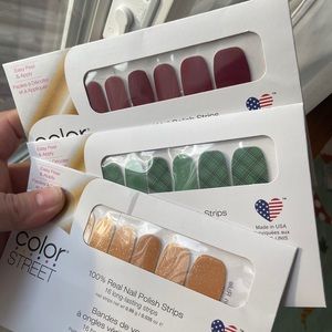 Color Street - Venetian Velvet, Stay in Check, Golden Rule